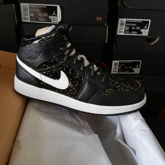 AIR JORDAN 1 SE MID "SPARKLE" WOMEN'S US SIZE 7.5 BRAND NEW IN BOX - Picture 7 of 10